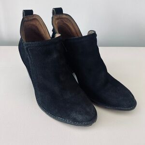 Jeffrey Campbell Rosalee Women's Black Suede Block Heel Ankle Bootie 8/US